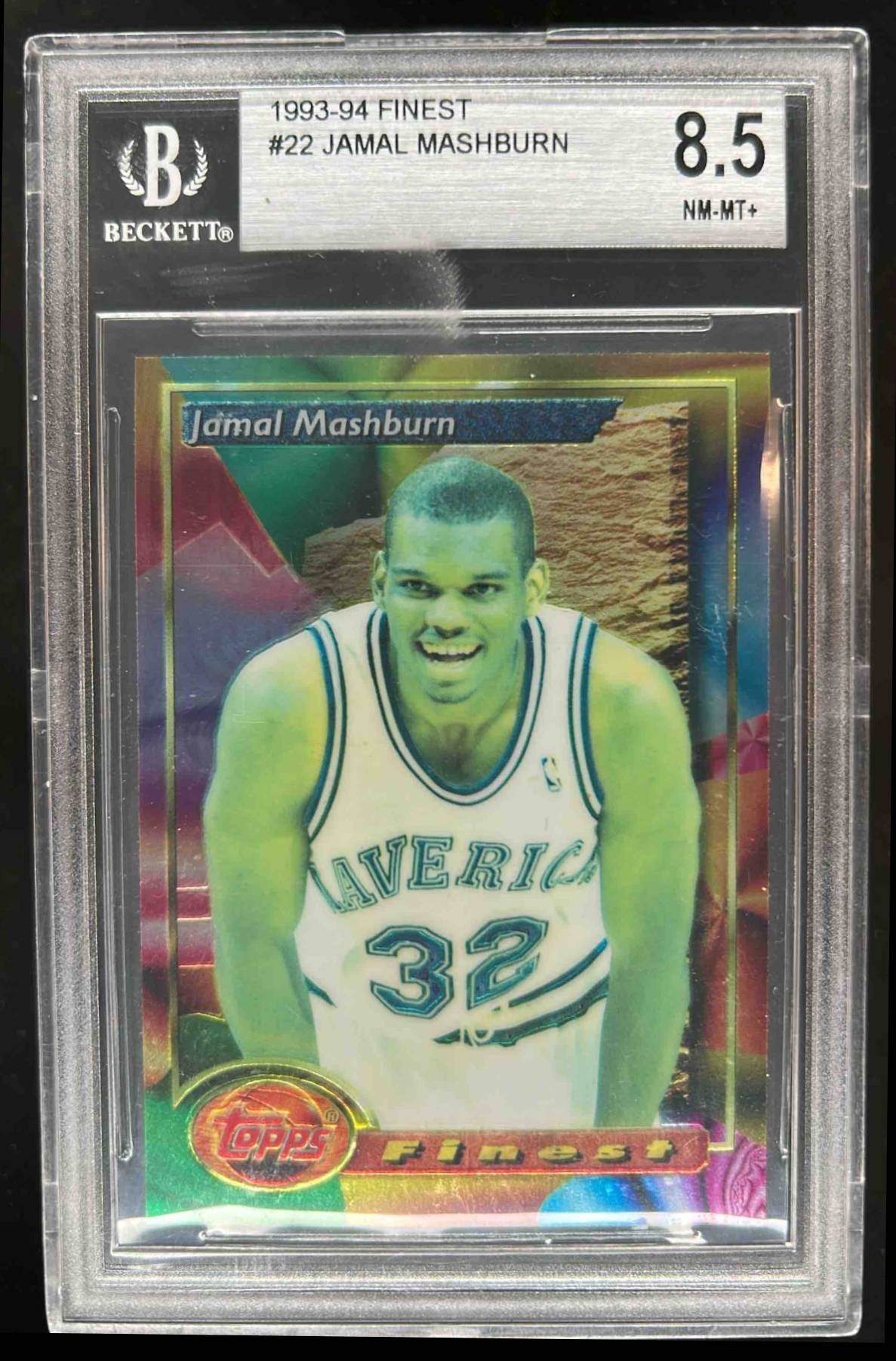 Card image for 1993-94 TOPPS FINEST JAMAL MASHBURN #22 RC BGS 8.5 ROOKIE DALLAS MAVERICKS