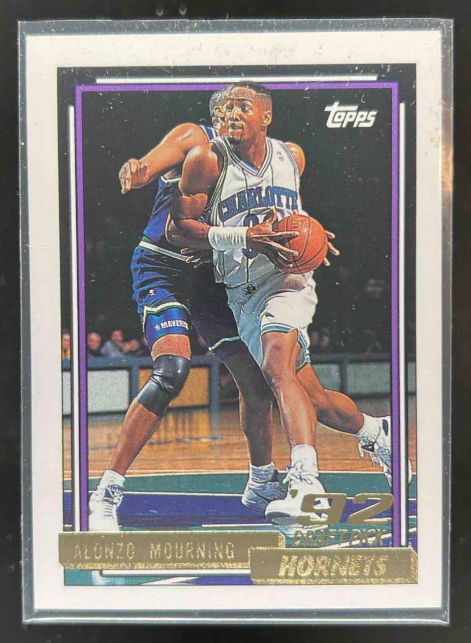 Card image for 1992-93 TOPPS ALONZO MOURNING GOLD #393 RC ROOKIE CHARLOTTE HORNETS