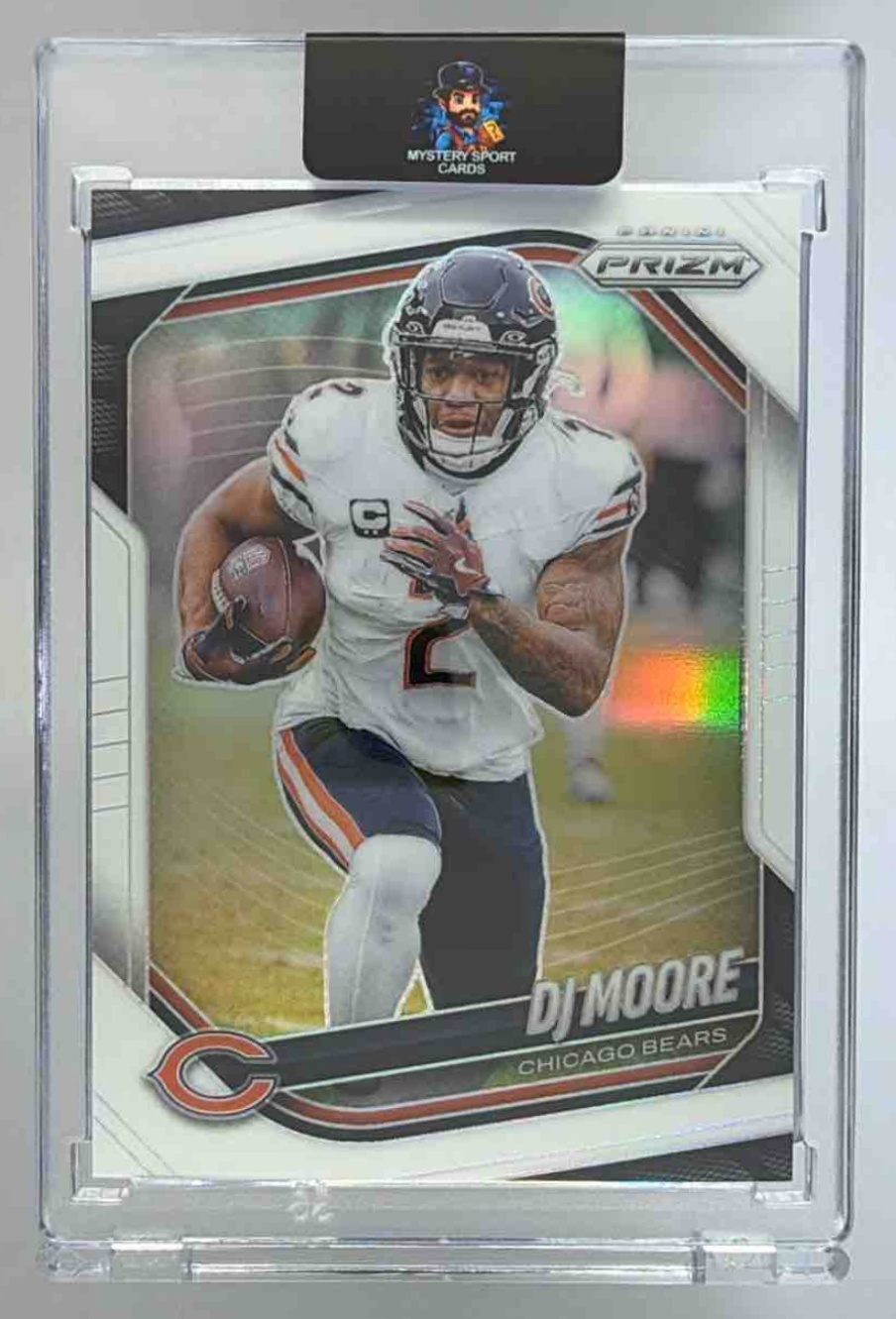 Card image for 2025 Panini Football Prizm DJ Moore Green Shimmer /5 #92 Chicago Bears