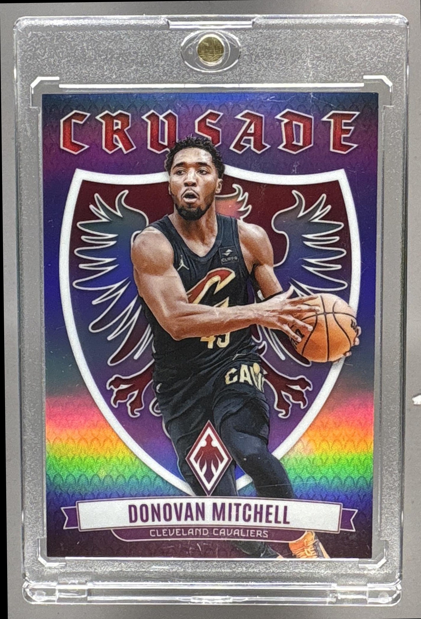 2023-24 PANINI PHOENIX DONOVAN MITCHELL #14 CRUSADE PURPLE 33/75 CAVALIERS
