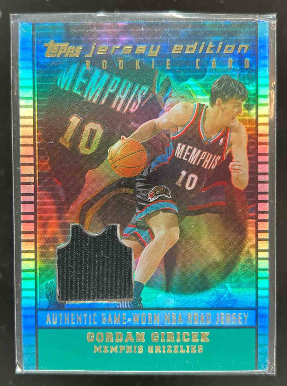 Card image for 2002-03 TOPPS JERSEY EDITION GORDAN GIRICEK #JEGG RC ROOKIE MEMPHIS GRIZZLIES
