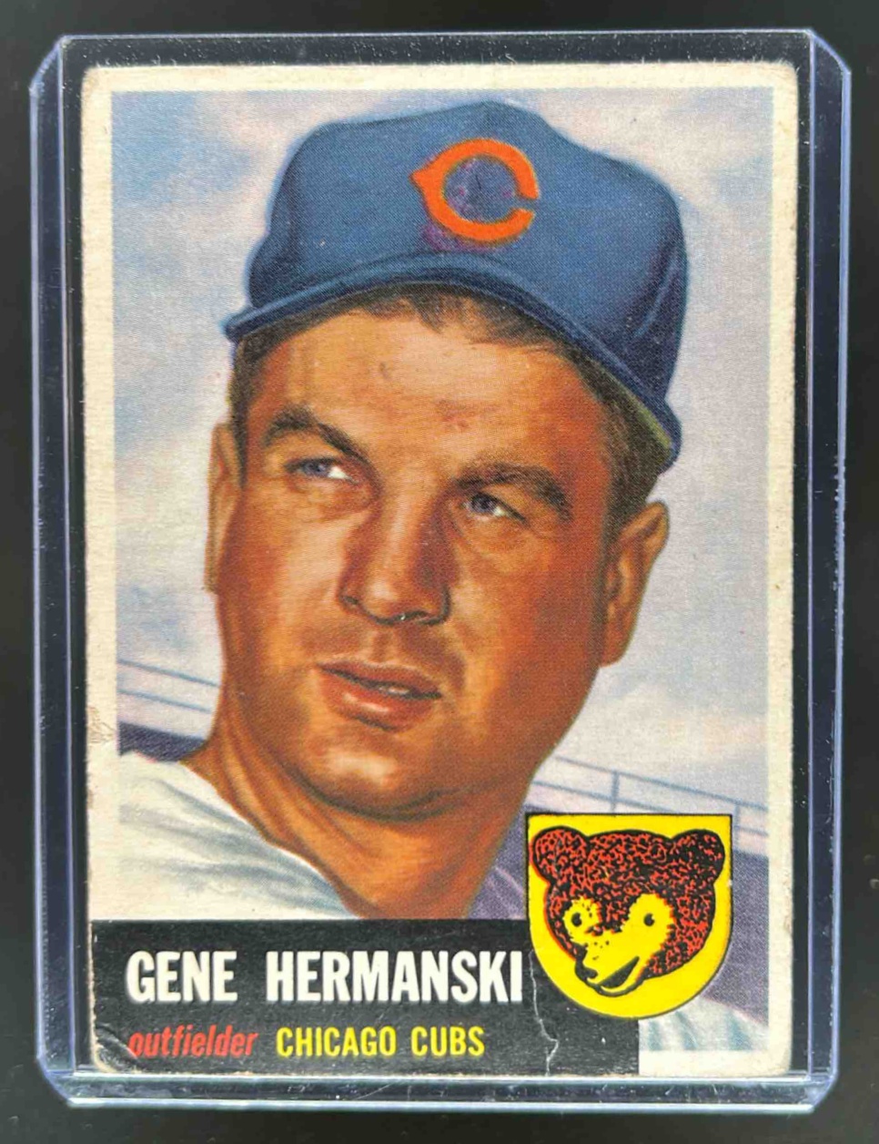 Card image for 1953 TOPPS BASEBALL GENE HERMANSKI #179 CHICAGO CUBS