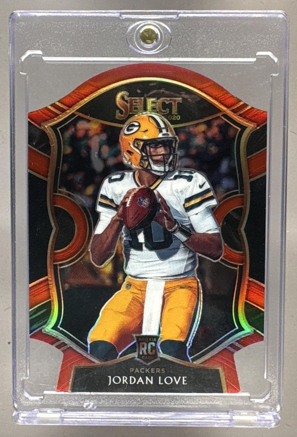 2020 PANINI SELECT JORDAN LOVE #47 ORANGE PRIZM DIE CUT RC CONCOURSE PACKERS