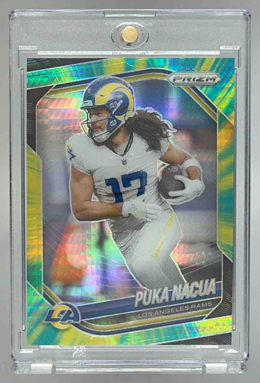 Card image for 2025 Panini Football Prizm Puka Nacua Hyper /200 #205 Los Angeles Rams