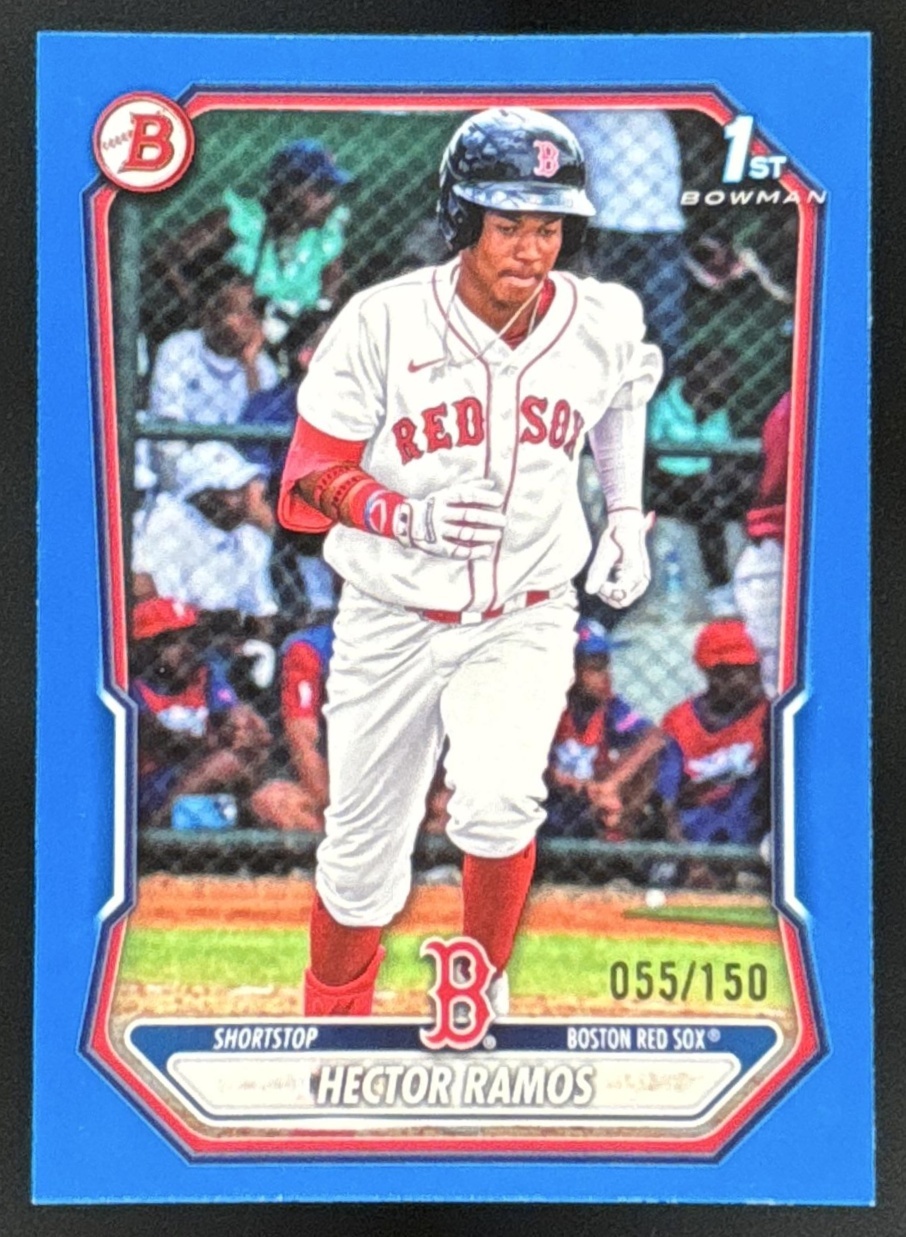 Card image for Hector Ramos 2026 Bowman Blue Border /150 Prospects Boston Red Sox
