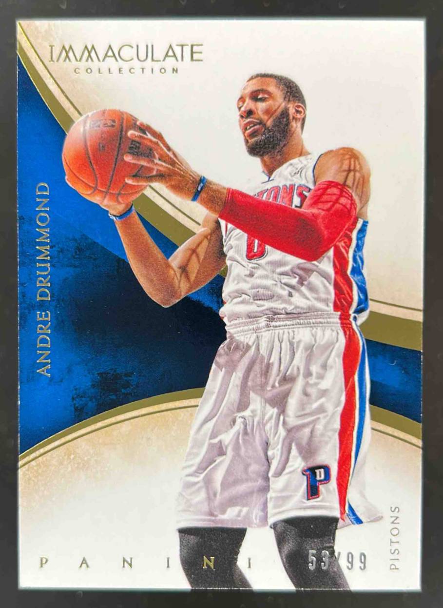 Card image for 2013-14 PANINI IMMACULATE COLLECTION ANDRE DRUMMOND /99 #81 DETROIT PISTONS