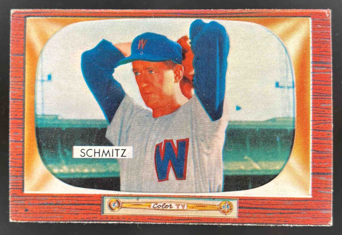 Card image for 1955 BOWMAN BASEBALL JOHNNY SCHMITZ #105