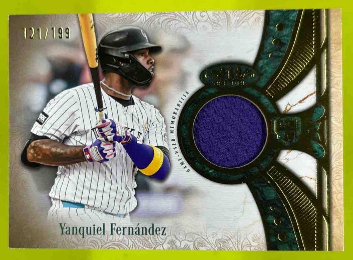Card image for Yanquiel Fernandez 2026 Topps Tier One Rookie Relic /199