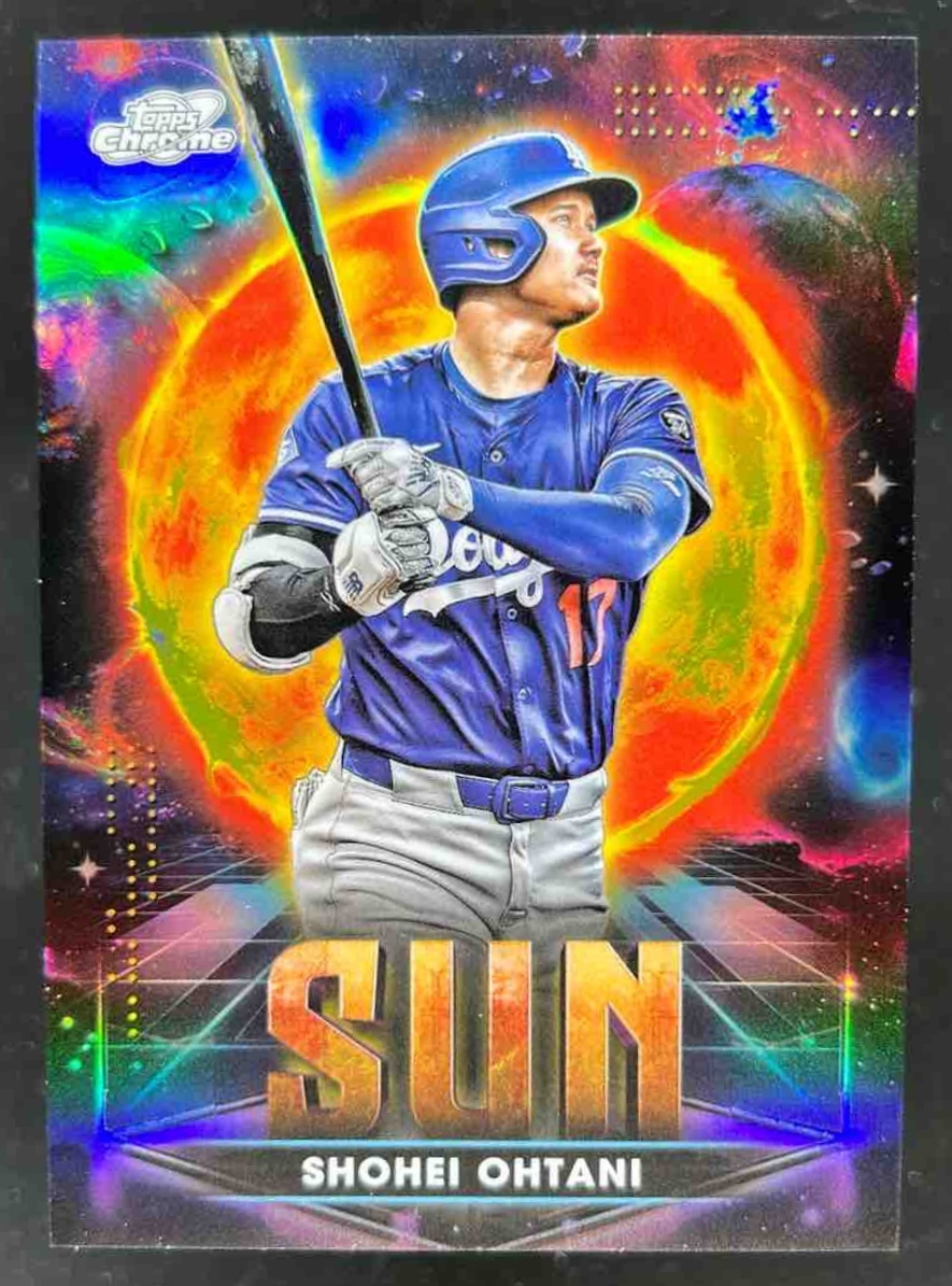 Card image for Shohei Ohtani 2025 Topps Cosmic Chrome Planetary Pursuit Sun