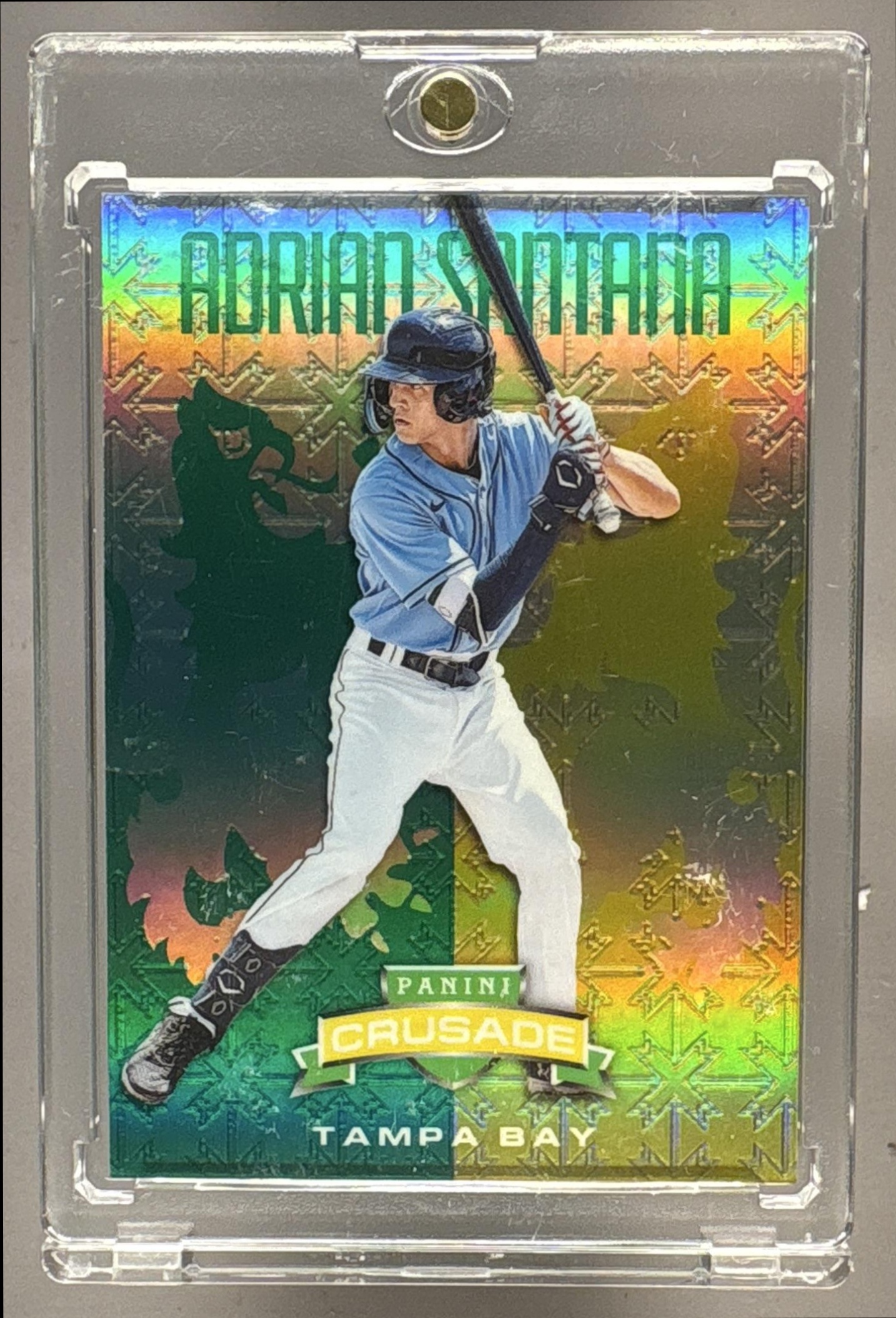 2024 PANINI CRUSADE ADRIAN SANTANA #9 GREEN 129/250 RAYS