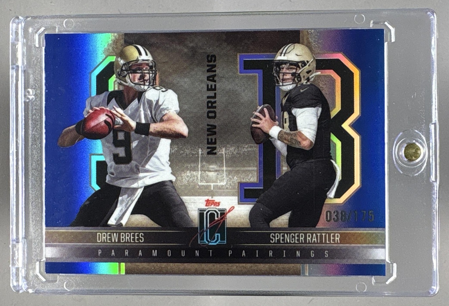 2024 TOPPS SIGNATURE CLASS SPENCER RATTLER DREW BREES #PP-3 INDIGO /175 RC