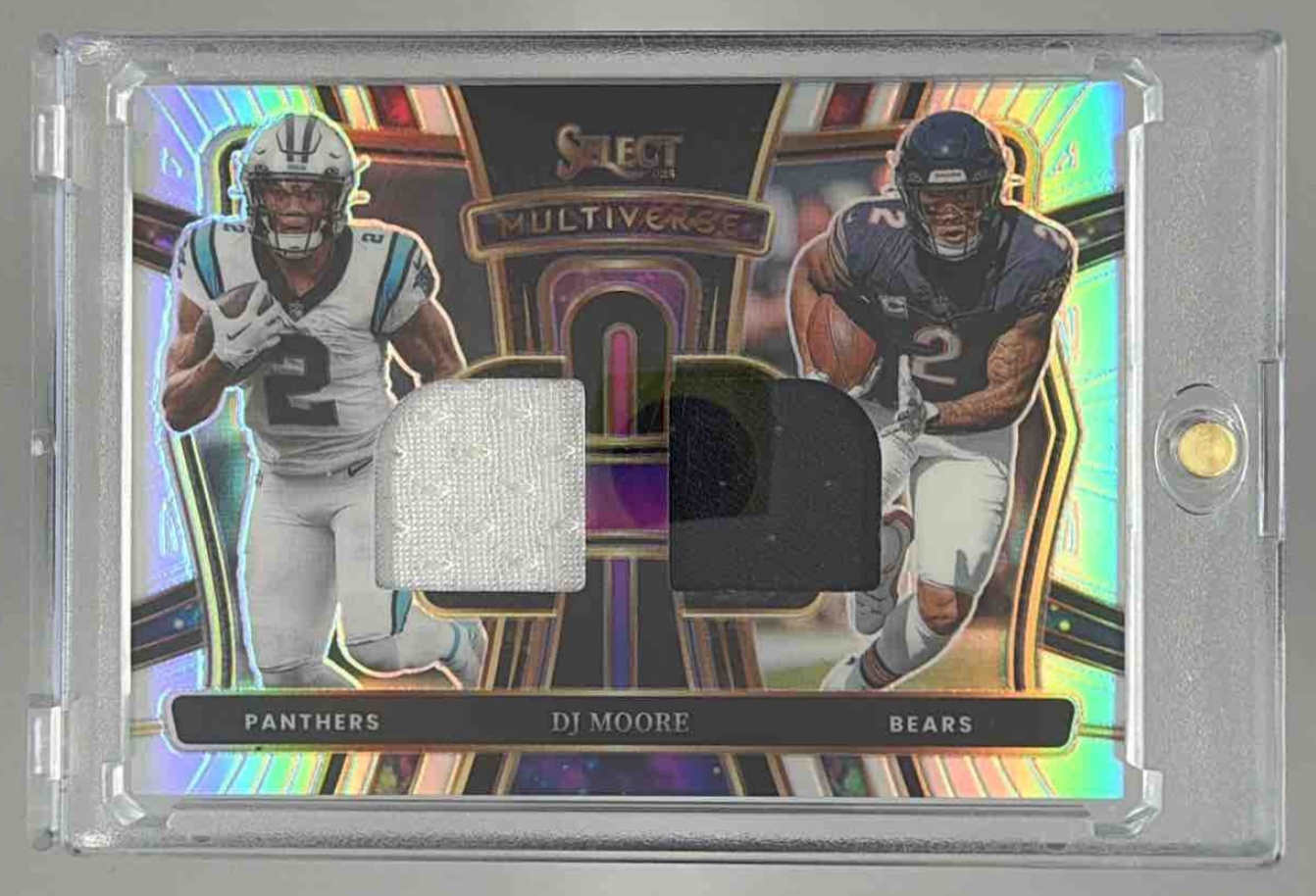 Card image for 2025 Panini Select DJ Moore Premier Level Silver Prizm #173 Bears