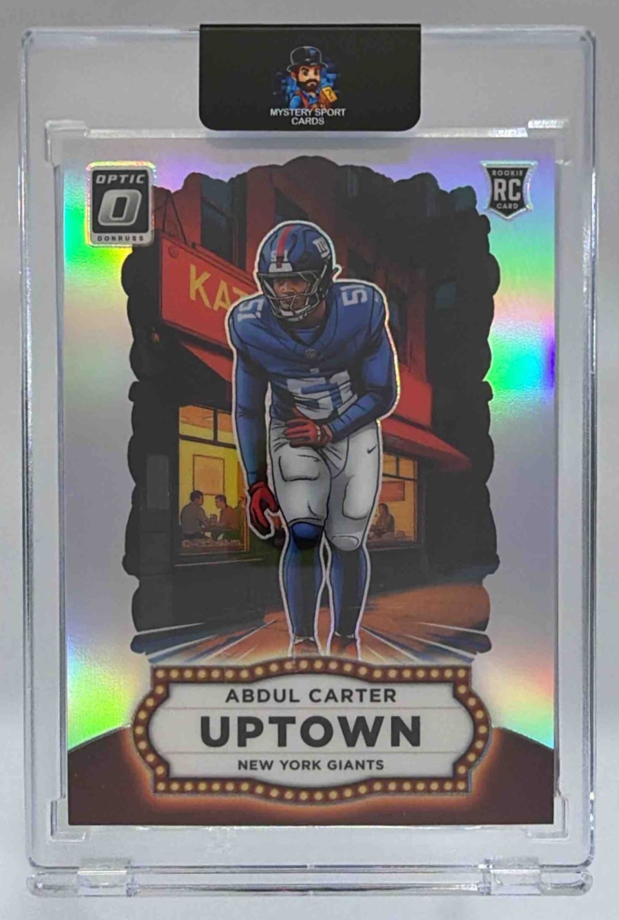 Card image for 2025 Panini Football Donruss Optic Abdul Carter Uptown #1 RC New York Giants
