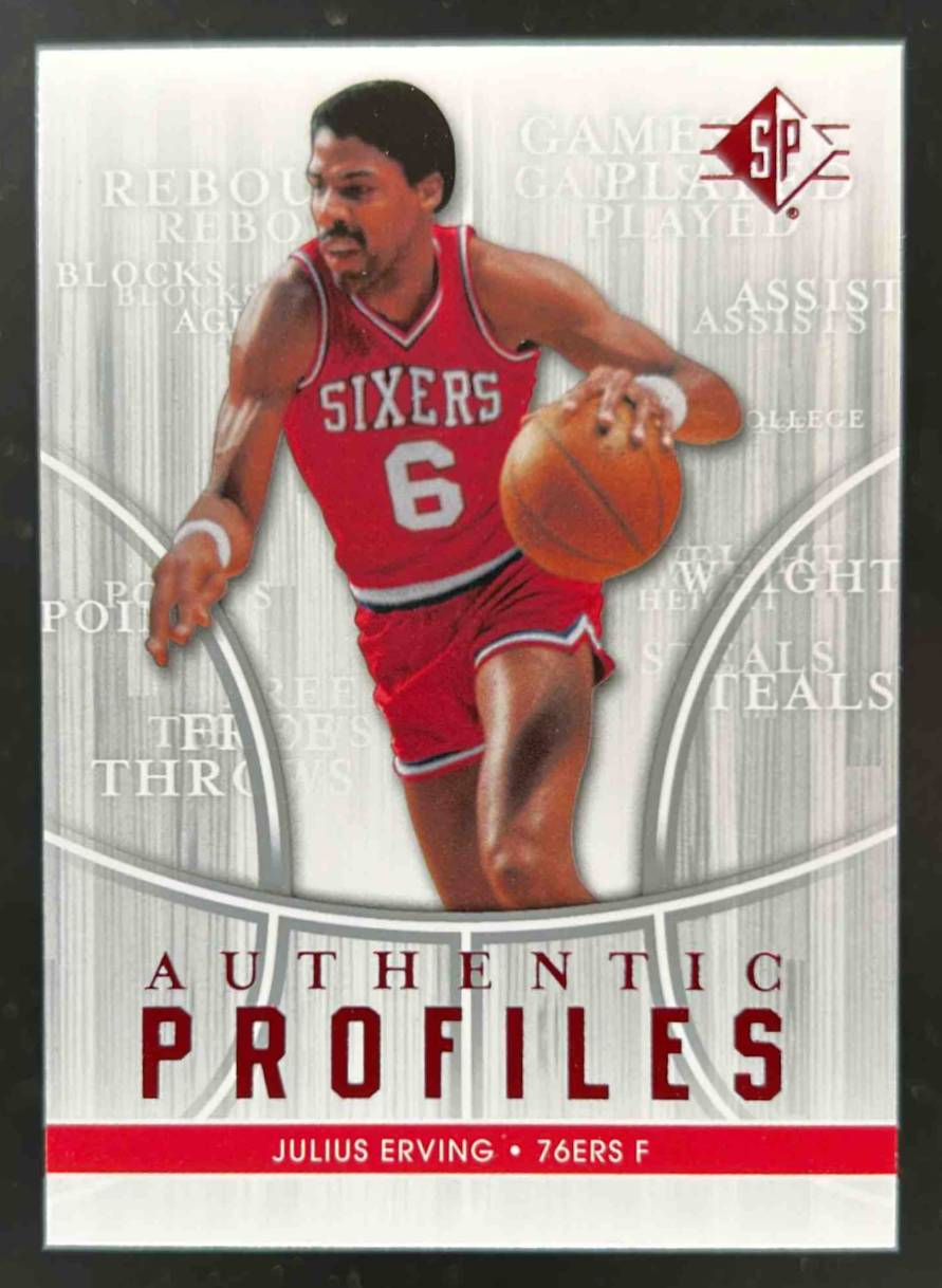 Card image for 2008-09 SP AUTHENTIC JULIUS ERVING PROFILES #AP-5 PHILADELPHIA 76ERS