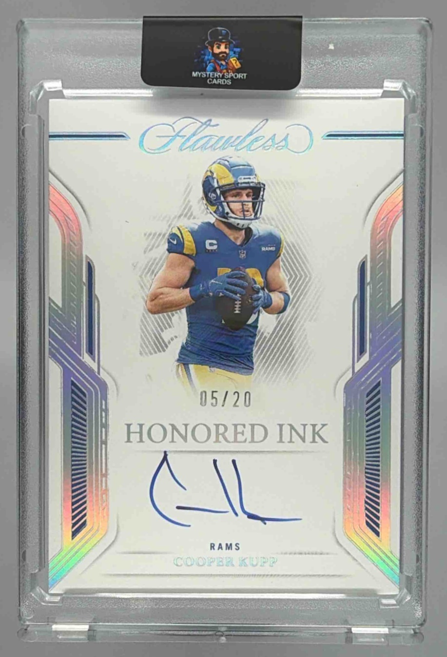 Card image for 2024 Panini Flawless Cooper Kupp Patches Silver /20 #18 MEM Rams
