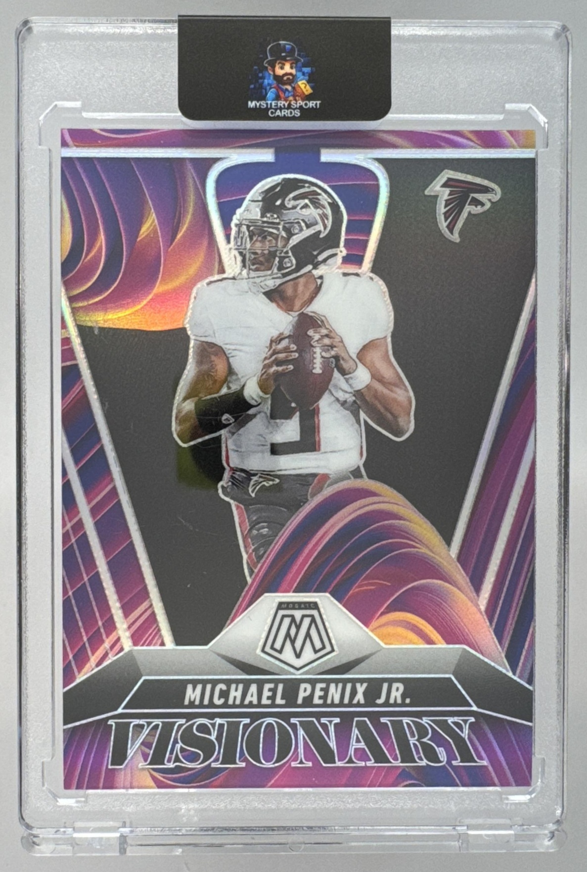 Card image for 2025 Panini Football Mosaic Michael Penix Jr. Visionary #1 Atlanta Falcons
