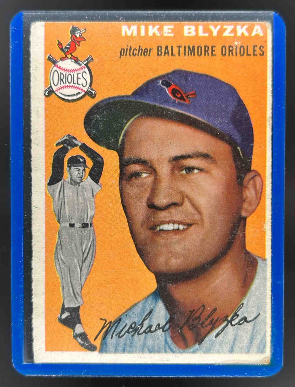 Card image for 1954 TOPPS BASEBALL MIKE BLYZKA #152 RC BALTIMORE ORIOLES