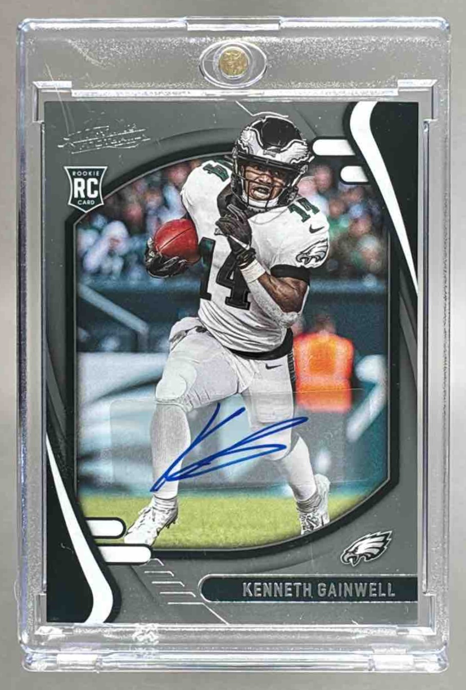 Card image for 2021 Panini Absolute Kenneth Gainwell Signature Rookies #139 Auto RC Eagles