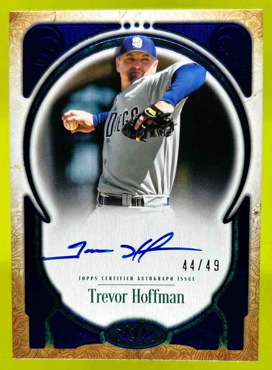 Card image for Trevor Hoffman 2026 Topps Tier One Prime Performers Auto Green Foil /49