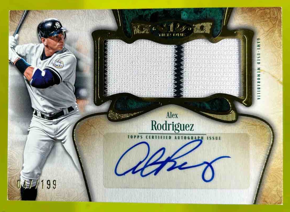 Card image for Alex Rodriguez 2026 Topps Tier One Auto Jumbo Relic /199