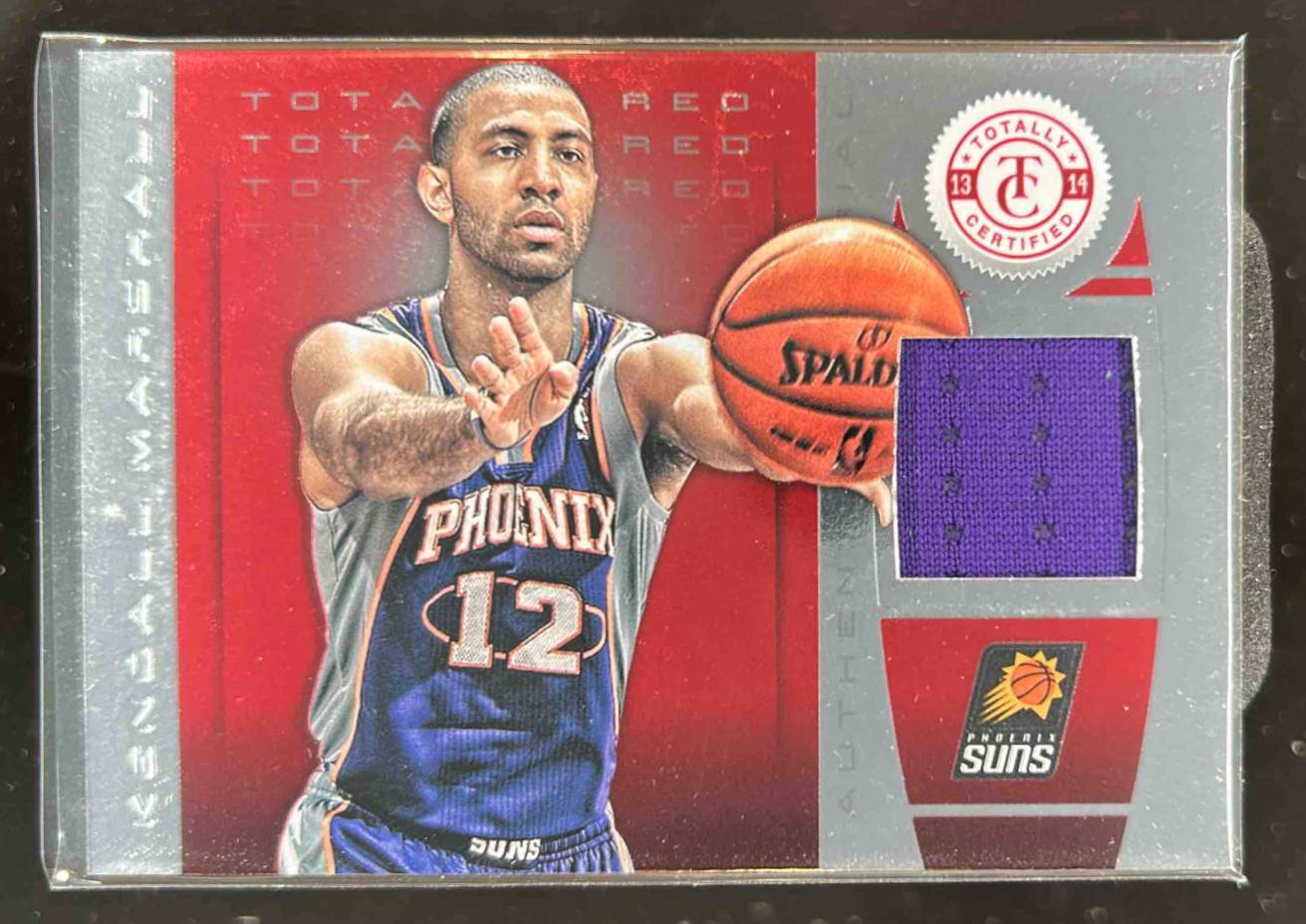 Card image for 2013-14 Panini Totally Certified Kendall Marshall Materials Red 25 /99 #95