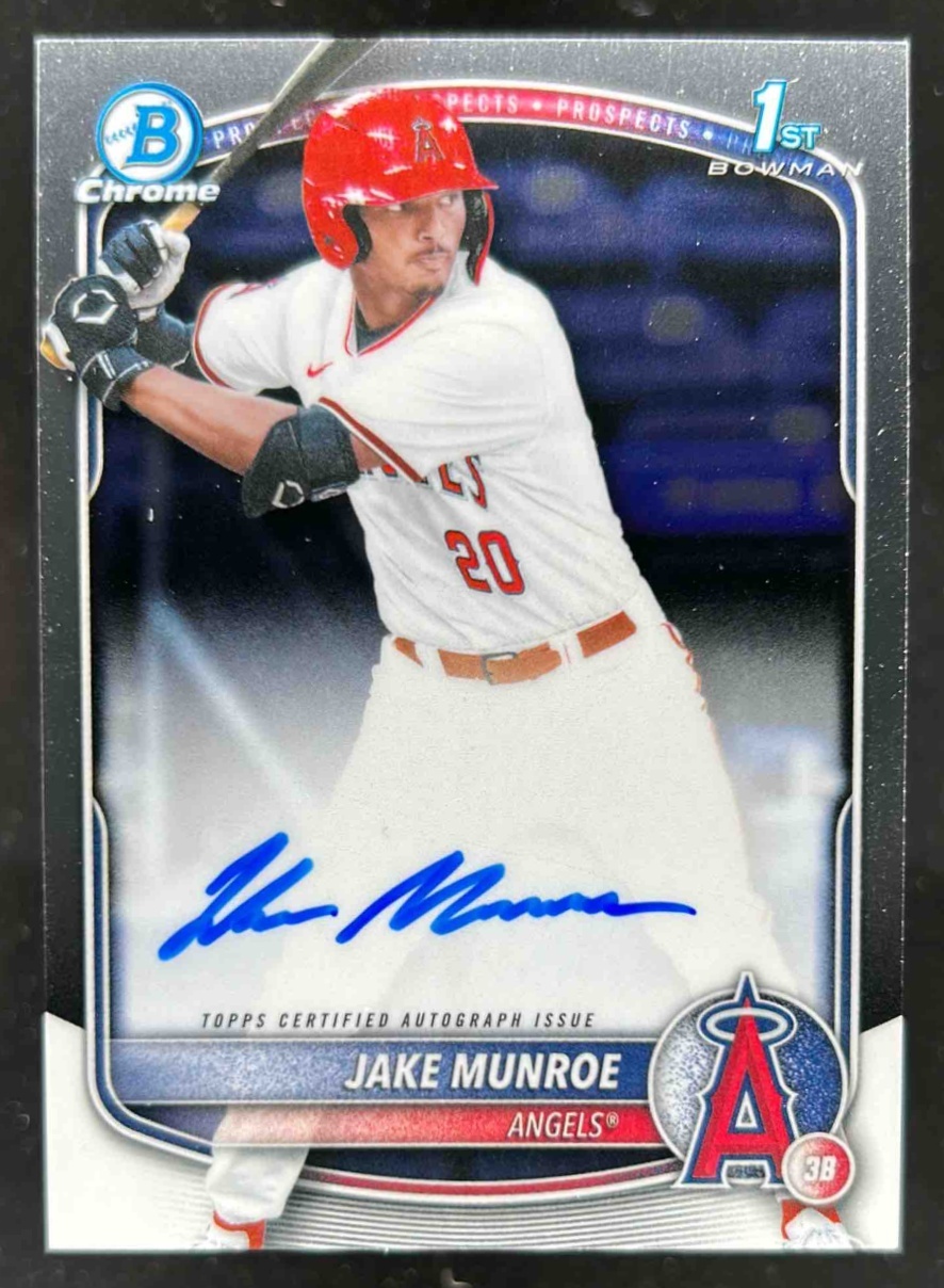 Card image for Jake Munroe 2025 Bowman Draft Chrome Prospect Auto