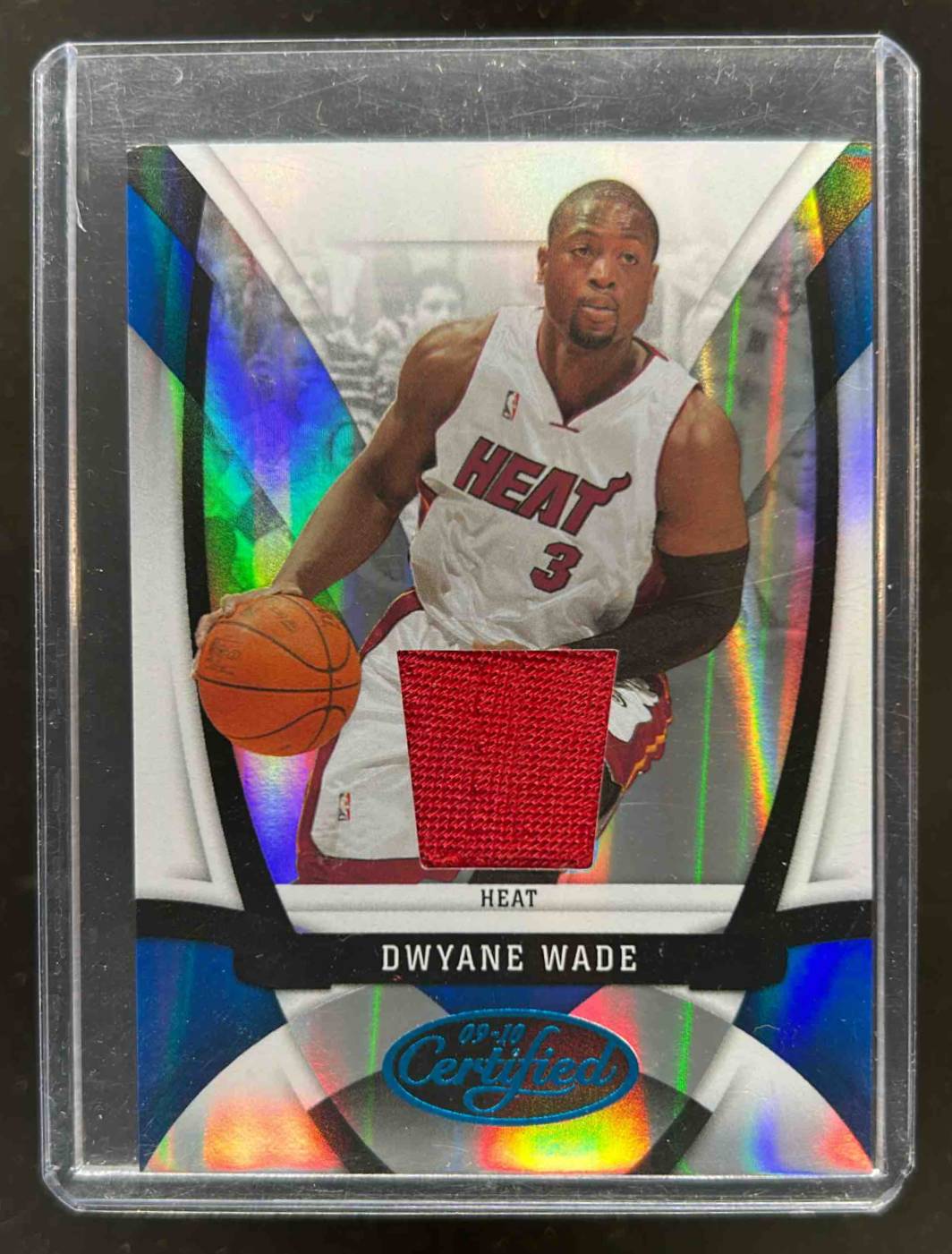 Card image for 2009-10 PANINI CERTIFIED DWYANE WADE MIRROR BLUE MATERIALS /50 #136 MIAMI HEAT