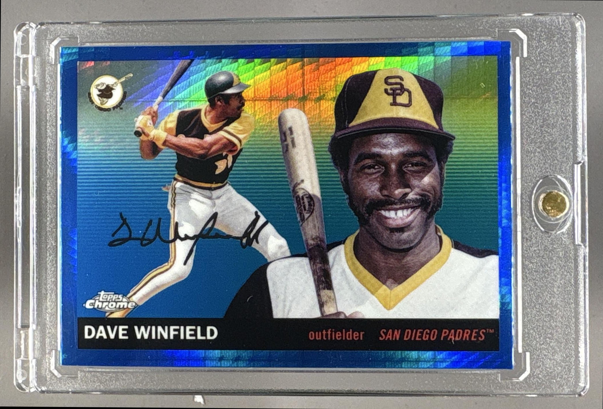 2025 TOPPS CHROME PLATINUM DAVE WINFIELD #484 PRISM REFRACTOR RETAIL EXCLUSIVE