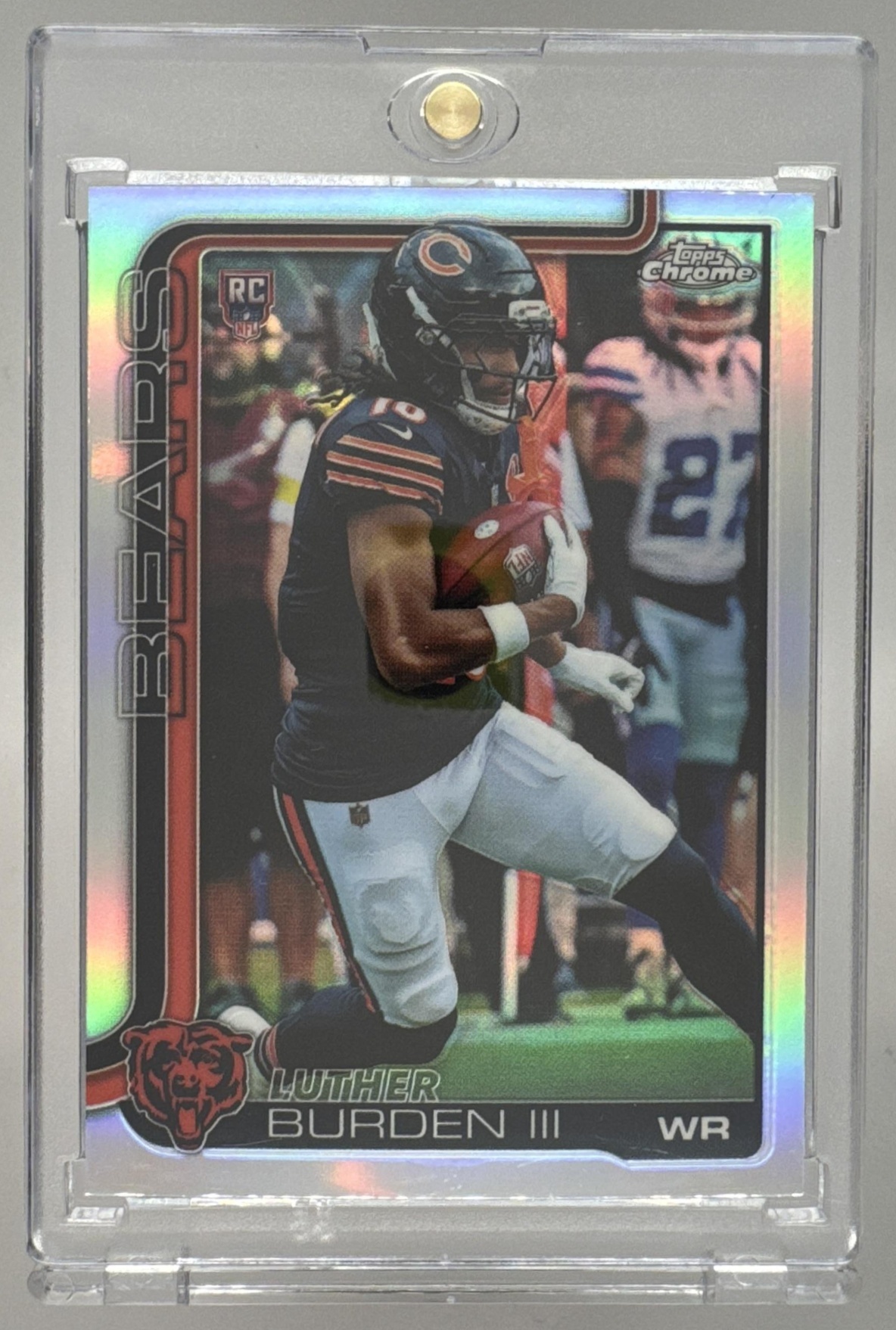 Card image for 2025 Topps Chrome Luther Burden III Rookie Refractor #334 RC Bears