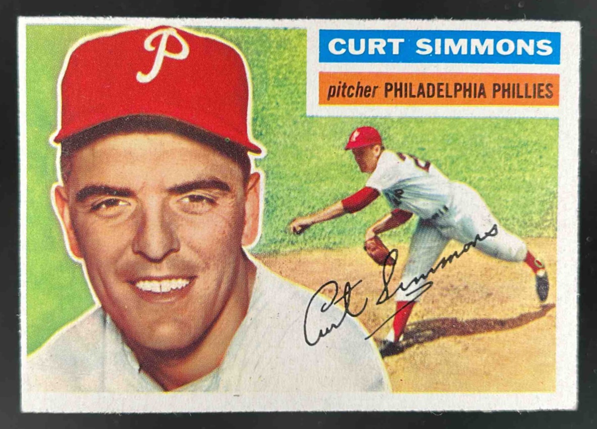Card image for 1956 TOPPS BASEBALL CURT SIMMONS #290 PHILADELPHIA PHILLIES