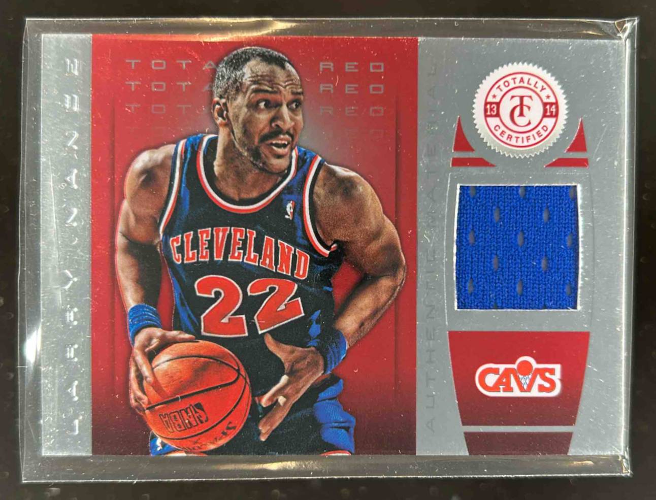 Card image for 2013-14 Panini Totally Certified Larry Nance Materials Blue 91 /99 #28