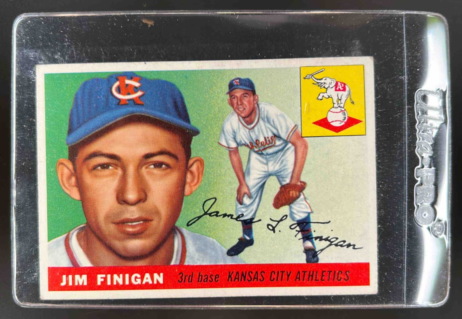 Card image for 1955 TOPPS JIM FINIGAN #14 RC ROOKIE