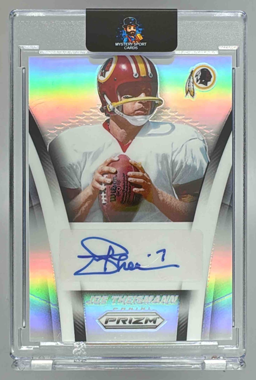 Card image for 2024 Panini Prizm Joe Theismann Flashback Auto /149 #FBA-JTN Redskins