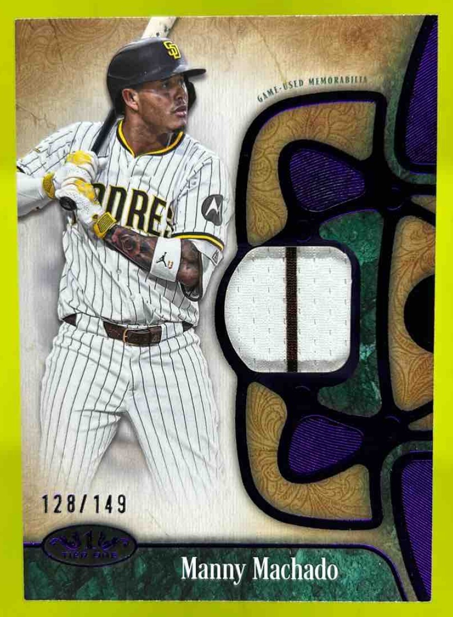 Card image for Manny Machado 2026 Topps Tier One Relic Purple Foil /149
