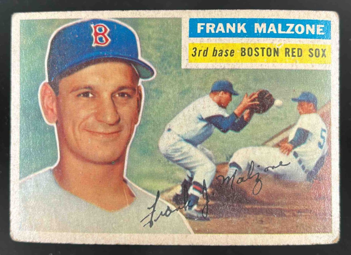 Card image for 1956 TOPPS BASEBALL FRANK MALZONE #304 BOSTON RED SOX