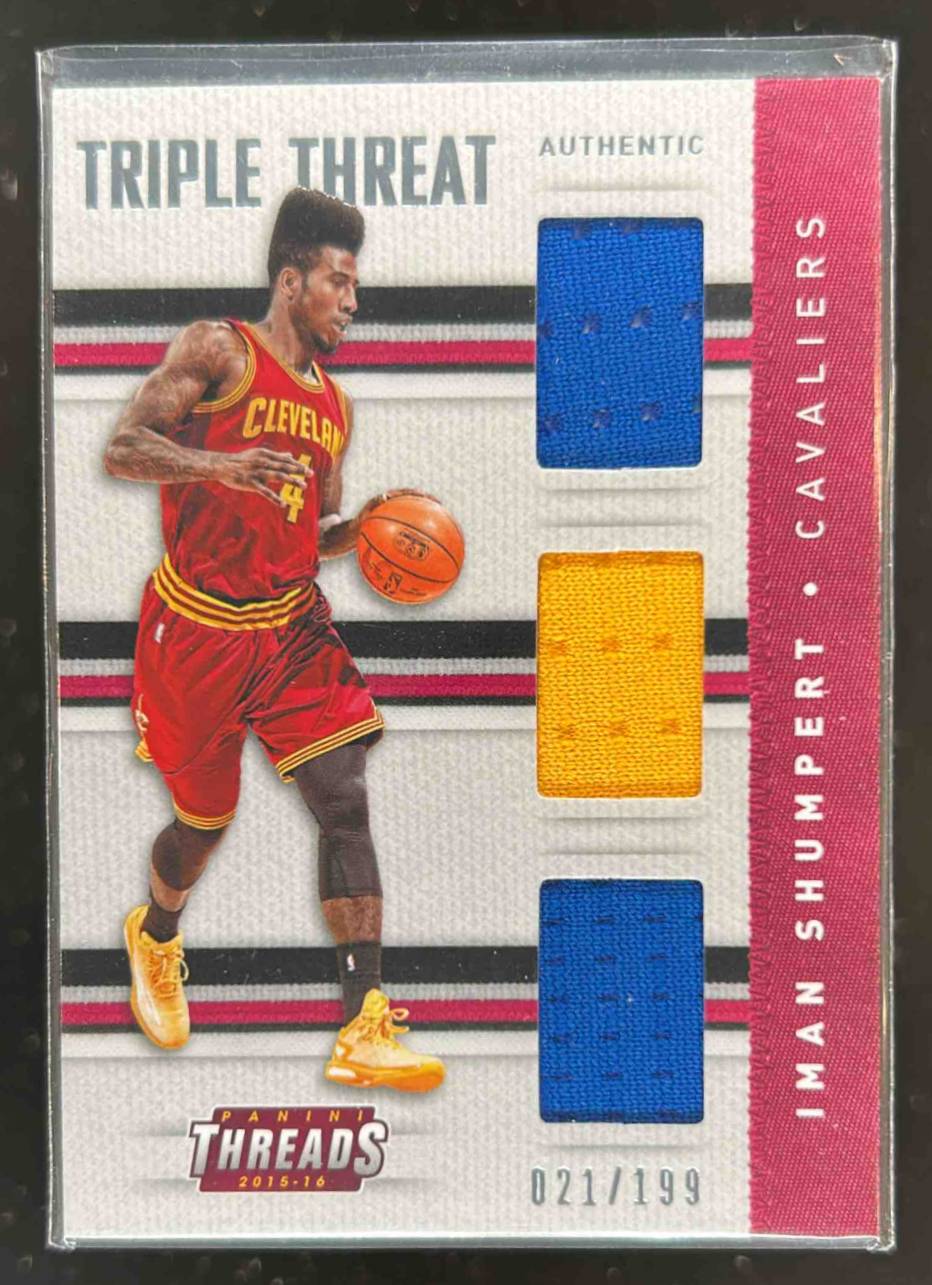 Card image for 2015-16 PANINI THREADS IMAN SHUMPERT TRIPLE THREAT /199 #9 CLEVELAND CAVALIERS