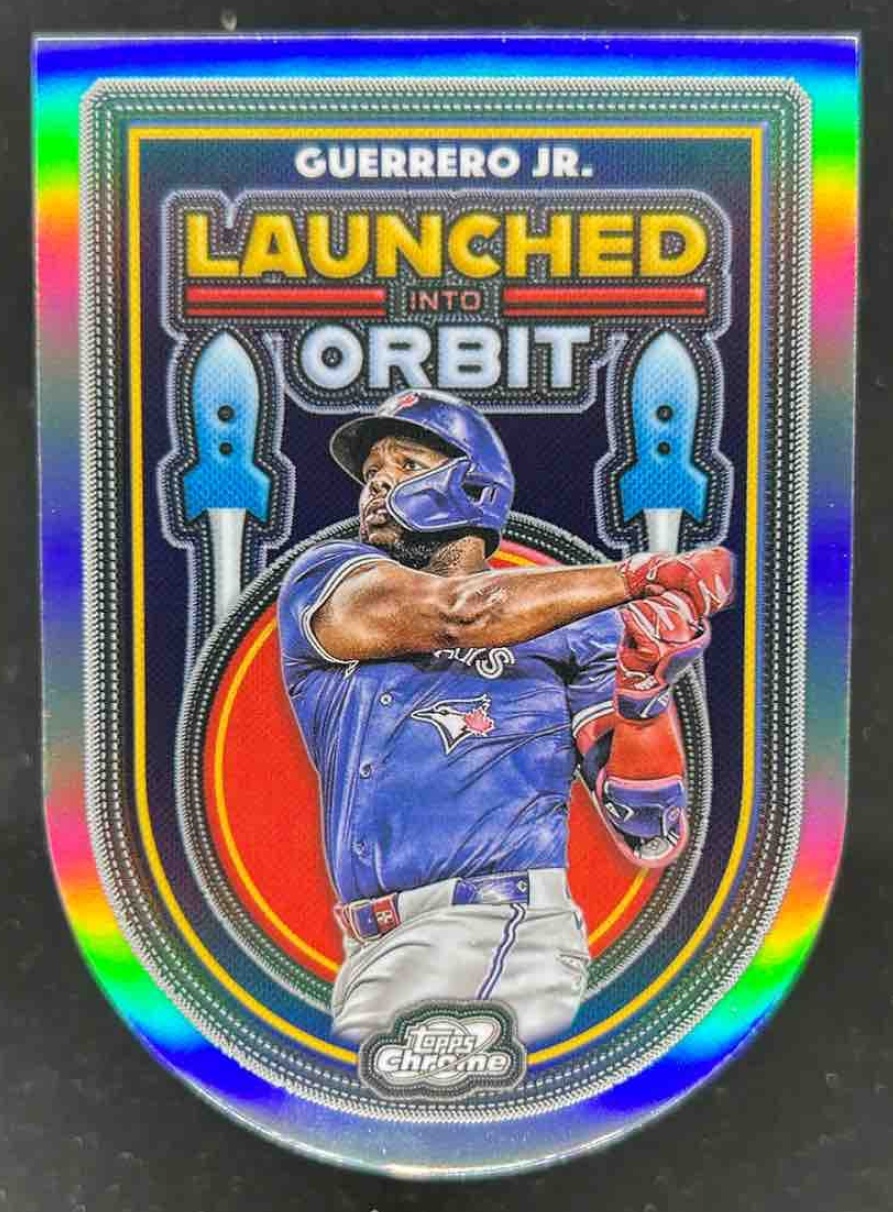 Card image for Vladimir Guerrero Jr. 2025 Topps Cosmic Chrome Launched Into Orbit