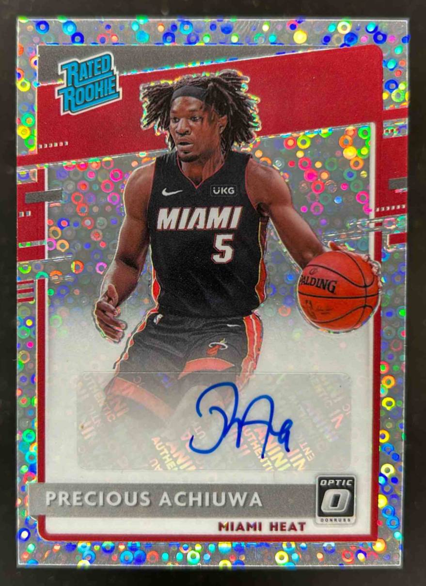 Card image for 2020-21 DONRUSS OPTIC PRECIOUS ACHIUWA #170 RATED ROOKIE SIGNATURES FAST BREAK RC AUTO