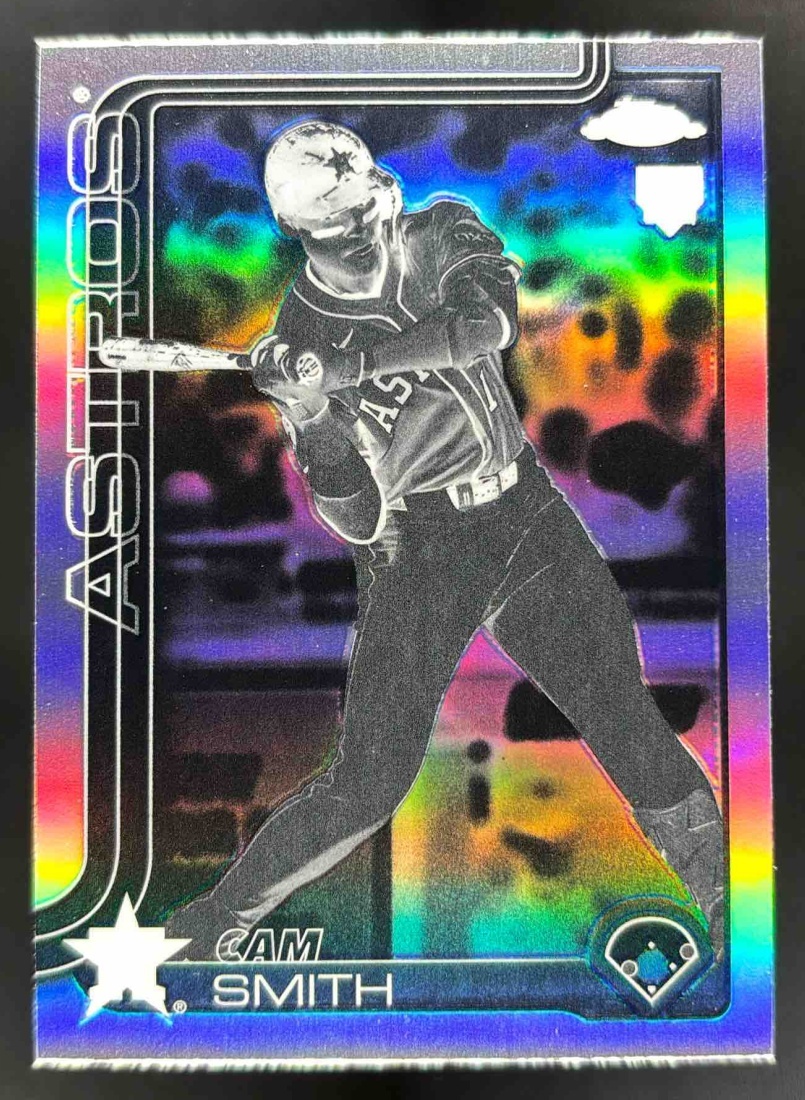 Card image for 2025 Topps Chrome Update Cam Smith Negative Refractor #USC145 RC Astros