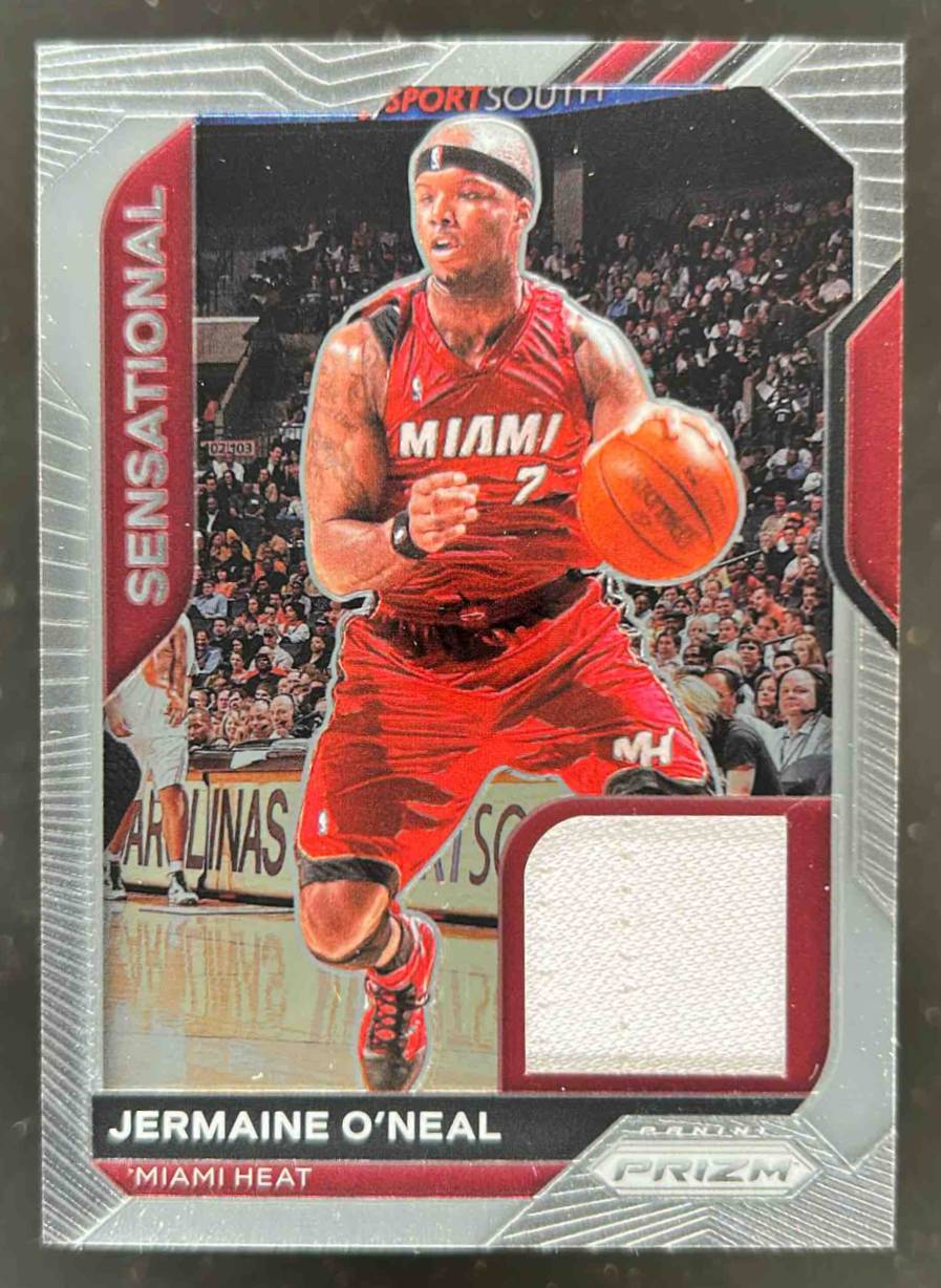 Card image for 2020-21 Panini Prizm Jermaine O'Neal Sensational Swatches #SSW-JOL MEM