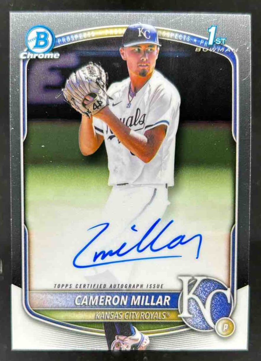 Card image for Cameron Millar 2025 Bowman Draft Chrome Prospect Auto