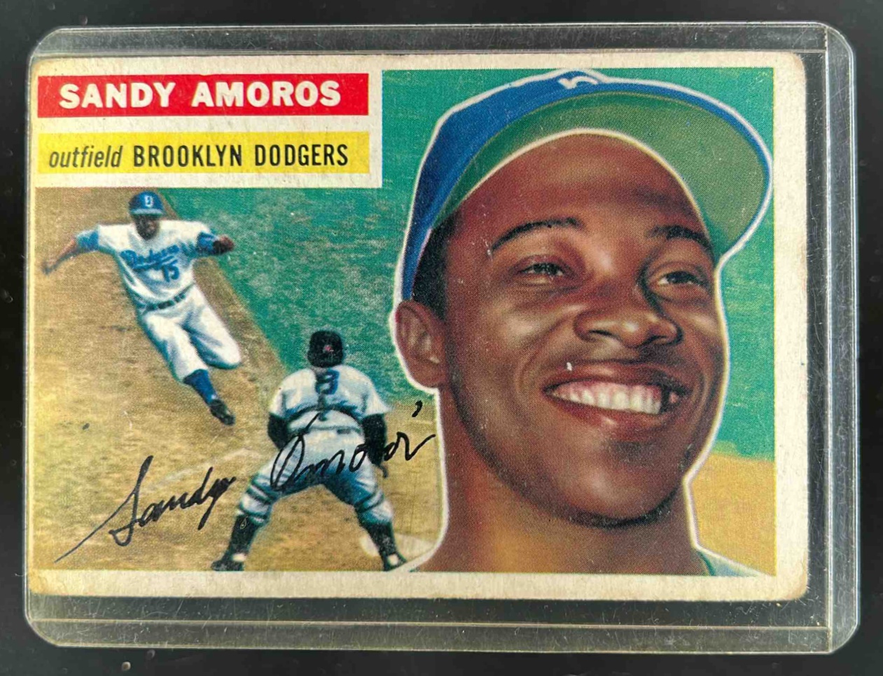 Card image for 1956 TOPPS BASEBALL SANDY AMOROS #42B