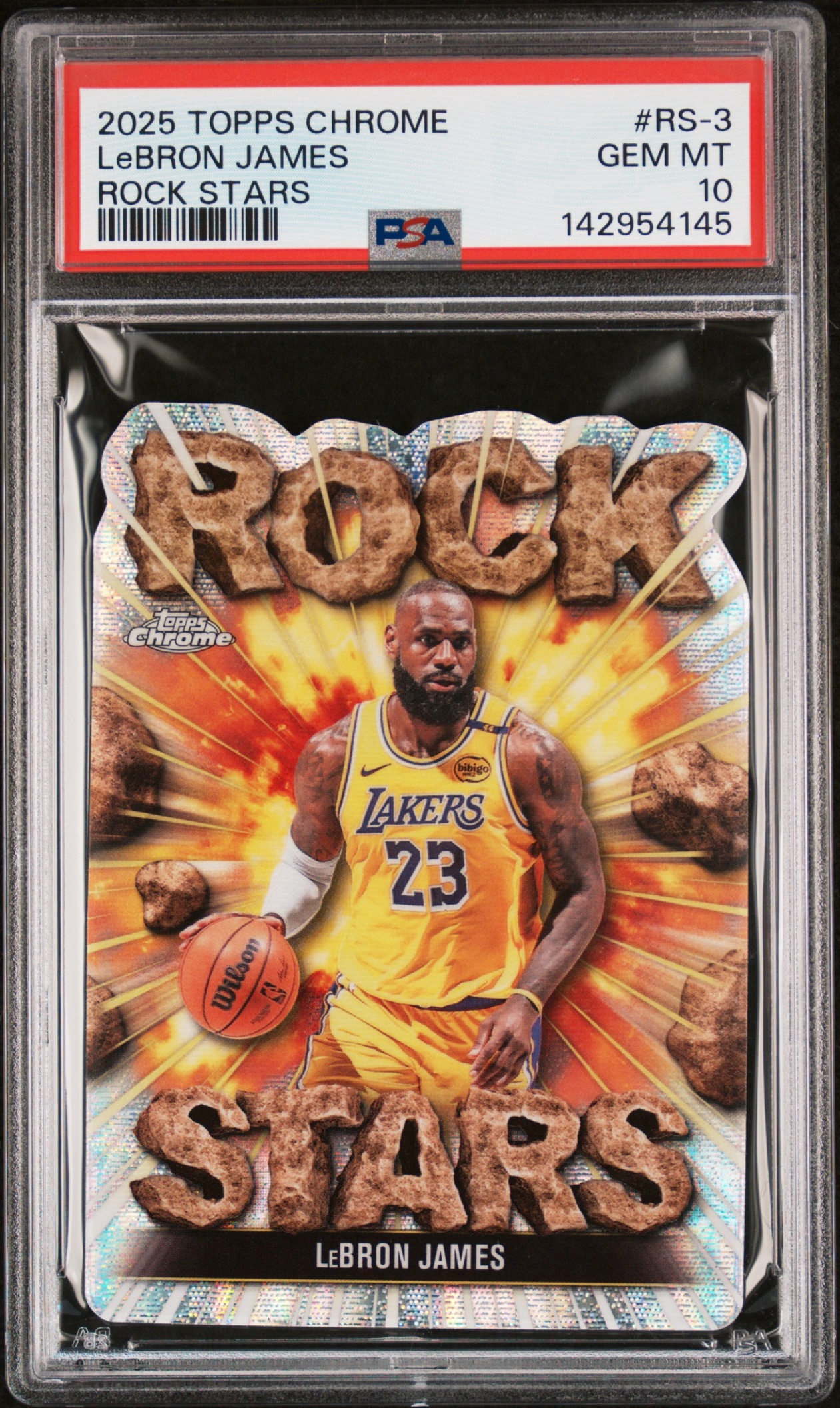 2025 Topps Chrome LeBron James Rock Stars #RS-3 SSP Lakers PSA 10