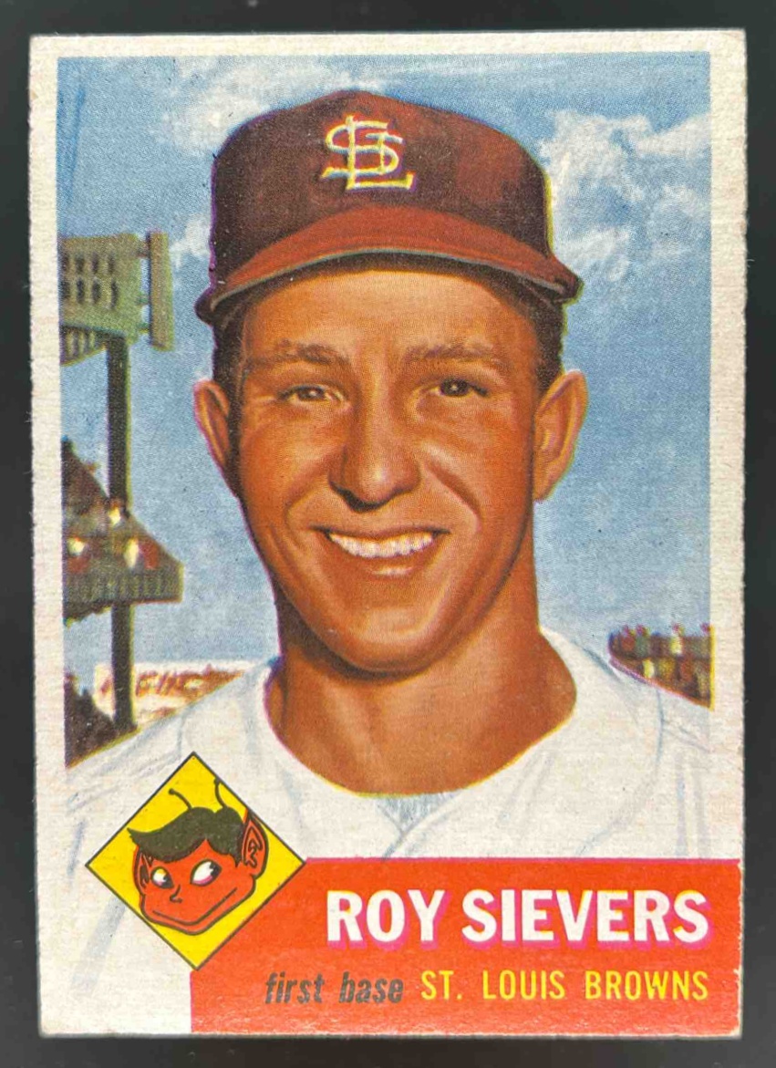 Card image for 1953 TOPPS BASEBALL ROY SIEVERS #67