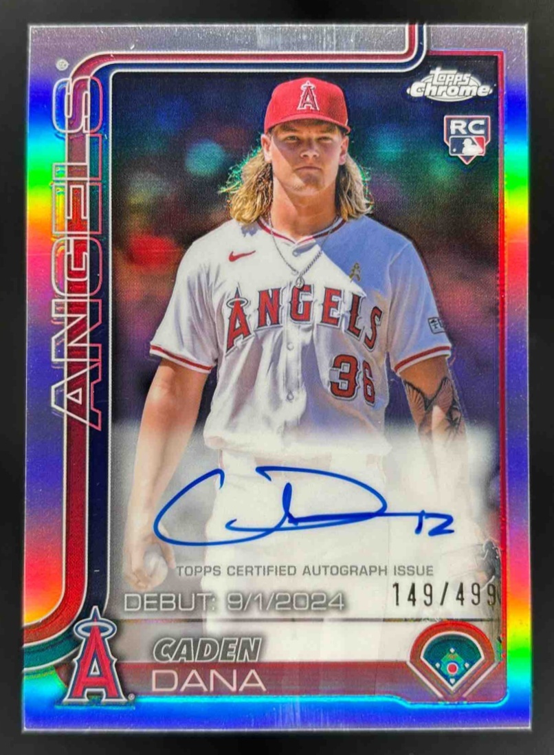 Card image for 2025 Topps Chrome Update Caden Dana Rookie Debut Auto Refractor /499 RC