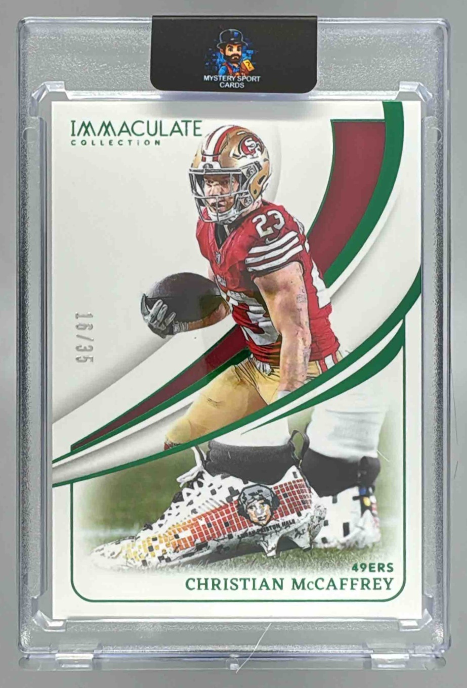 Card image for 2024 Panini Immaculate Christian McCaffrey Cleats /99 #61 49ers