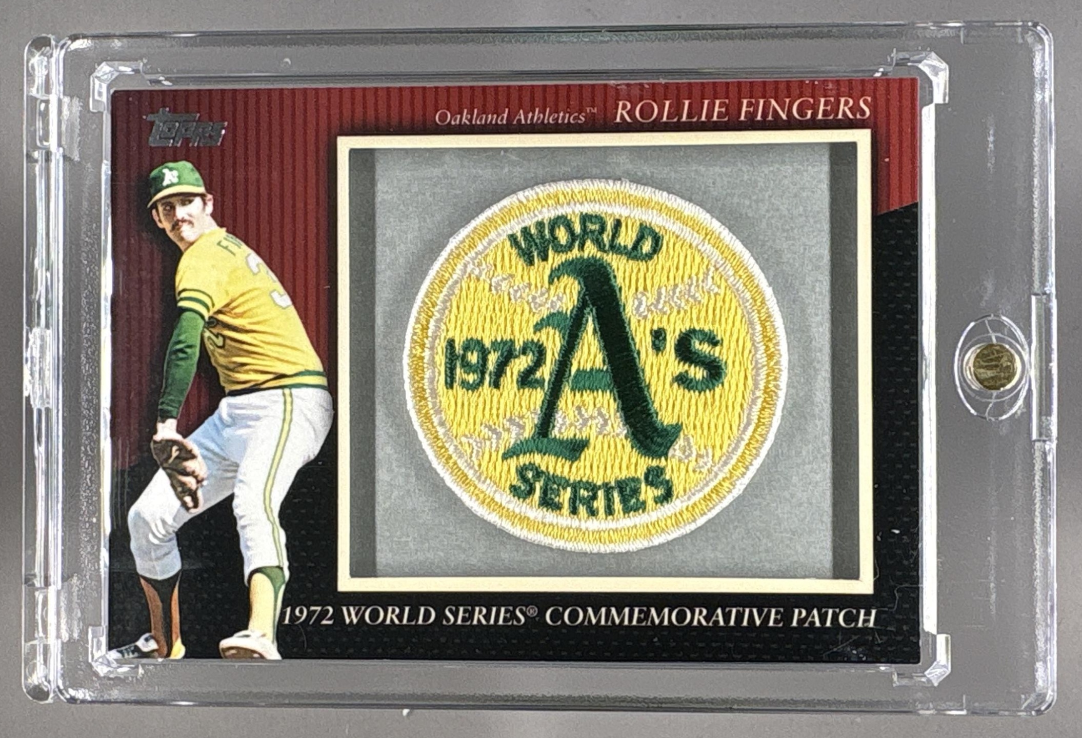 2010 TOPPS ROLLIE FINGERS #MCP58 MANUFACTURED COMMEMORATIVE PATCH ATHLETICS