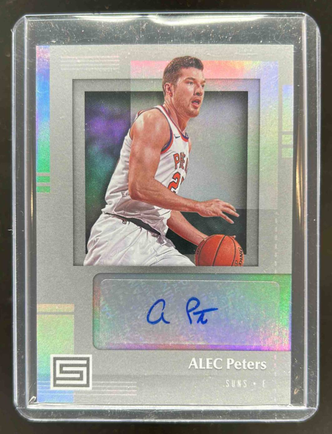 Card image for 2017-18 PANINI STATUS ALEC PETERS SIGNATURES #SG-APT RC AUTO ROOKIE PHOENIX SUNS