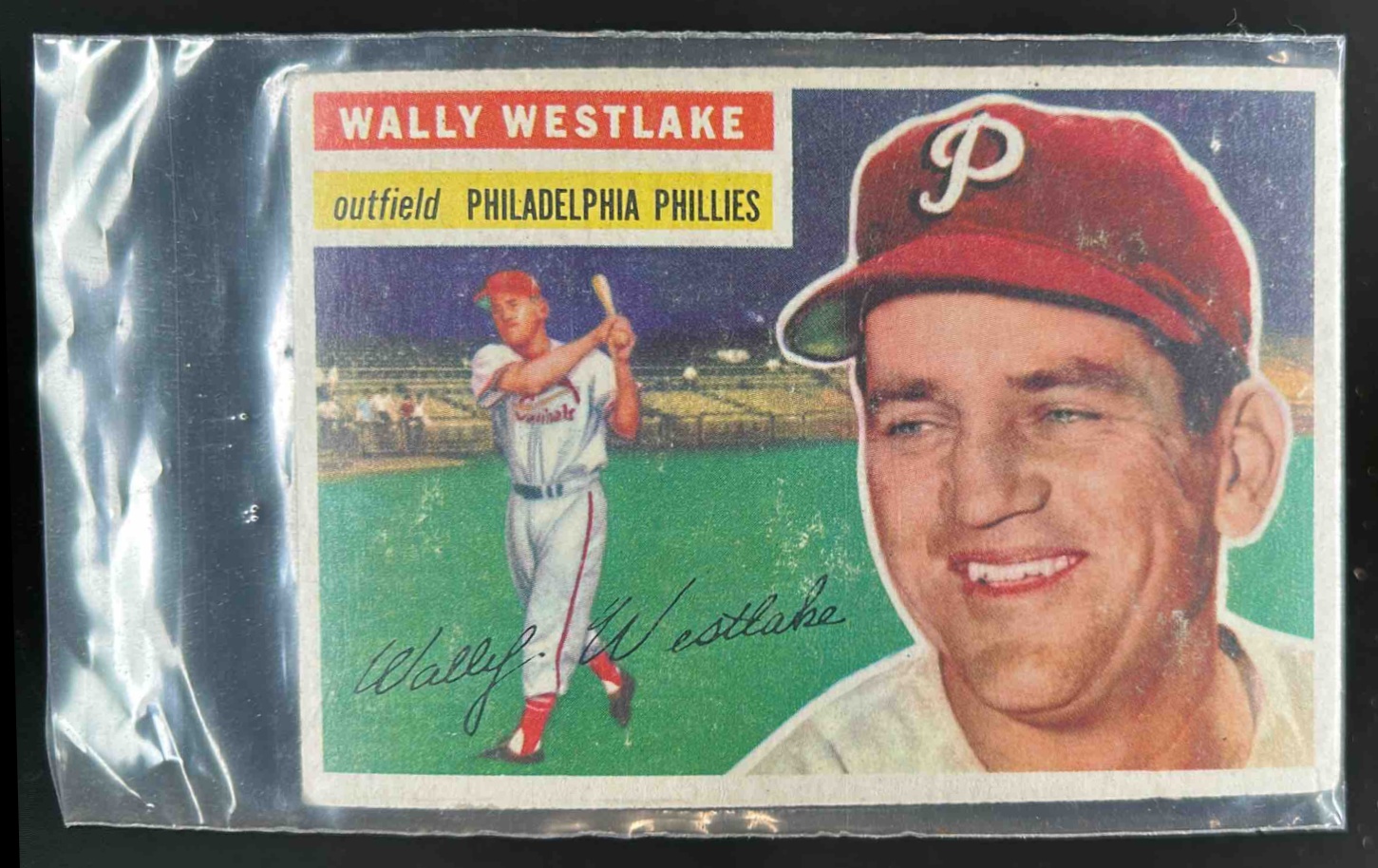 Card image for 1956 TOPPS BASEBALL WALLY WESTLAKE #81A PHILADELPHIA PHILLIES