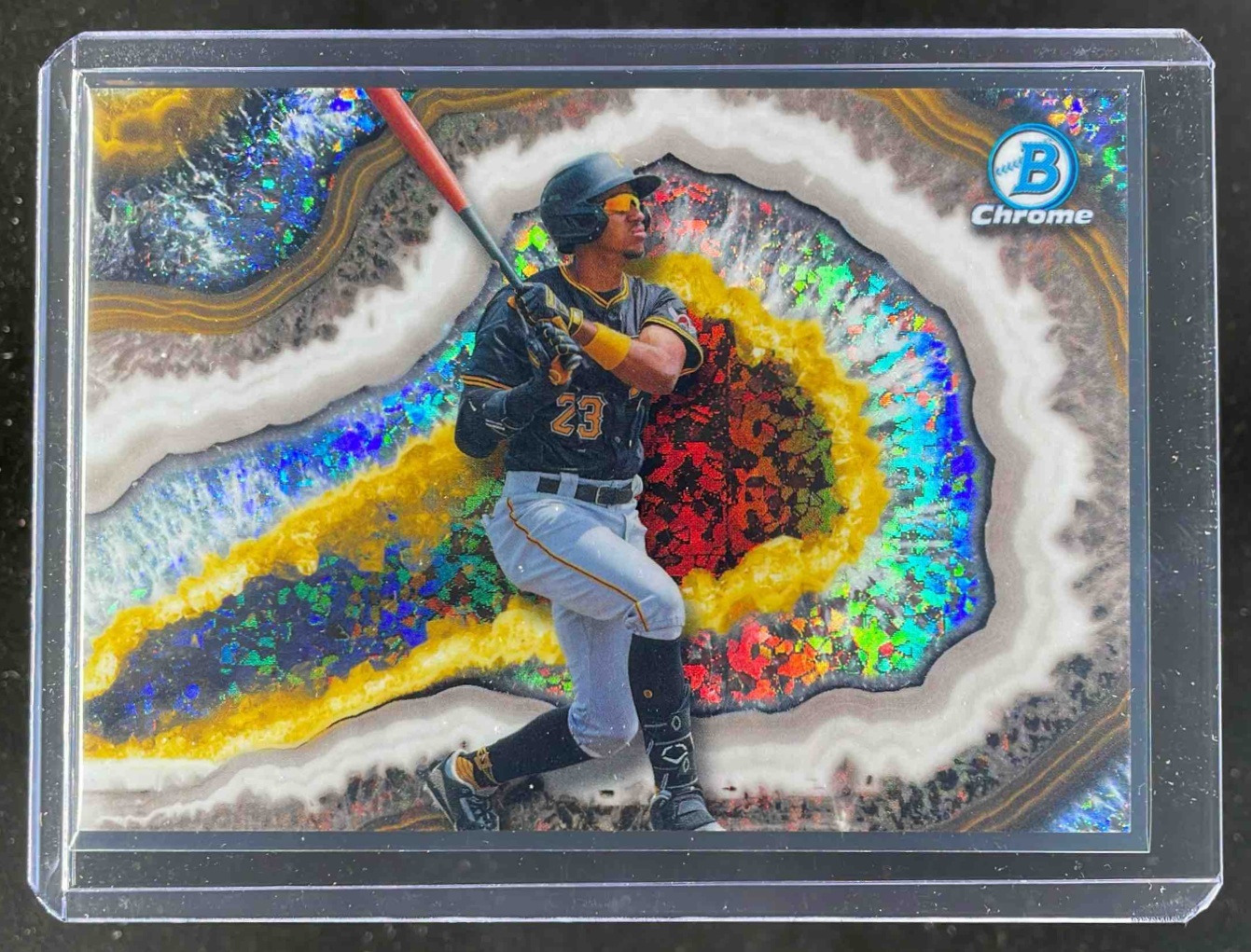 Card image for Edward Florentino 2026 Bowman Crystallized Chrome #BWC-4 SSP Pittsburgh Pirates